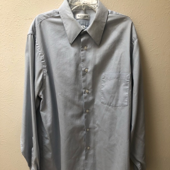 Men’s Blue Van Heusen Dress Shirt - Picture 1 of 5